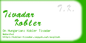 tivadar kobler business card